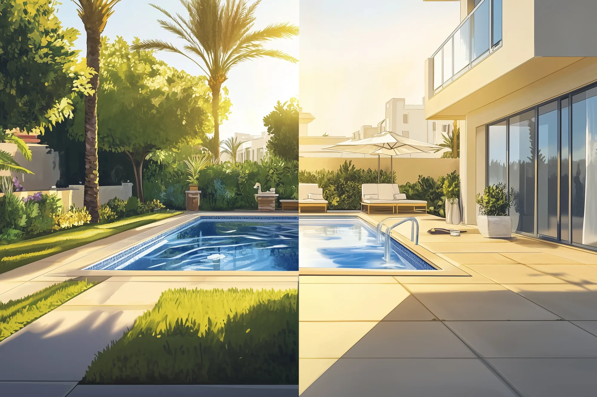Pool Types for Dubai Villas: Concrete vs. Fiberglass vs. Vinyl - Which Construction Method Is Right for Your Home?